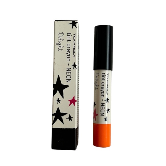 TonyMoly Neon Delight Tint Crayon in Neon Orange Rare K-Beauty Discontinued NWT - Picture 1 of 8